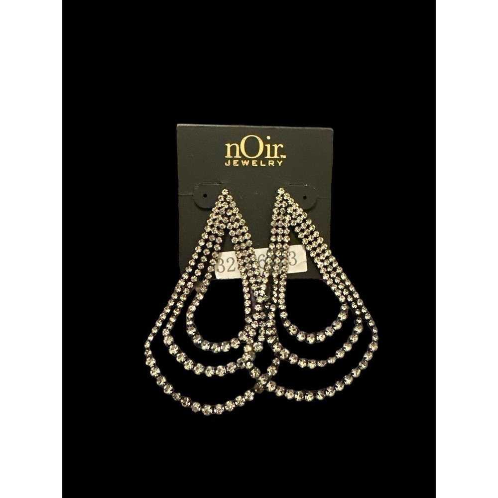 Noir Rhinestone Earrings